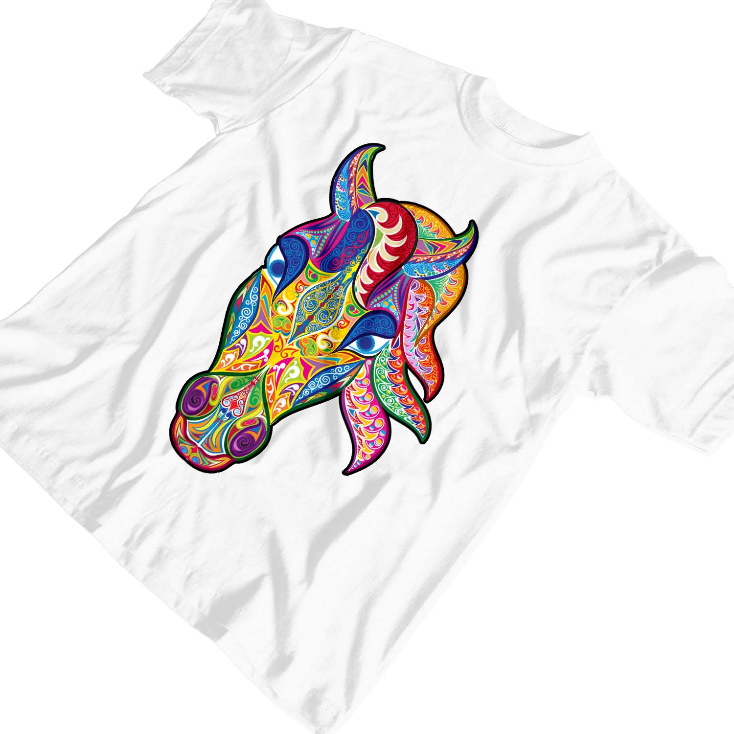 1 Camiseta Niños Niñas Cabeza de Caballo Abstracta - Camiseta Colorida - Imagen 12 de 15