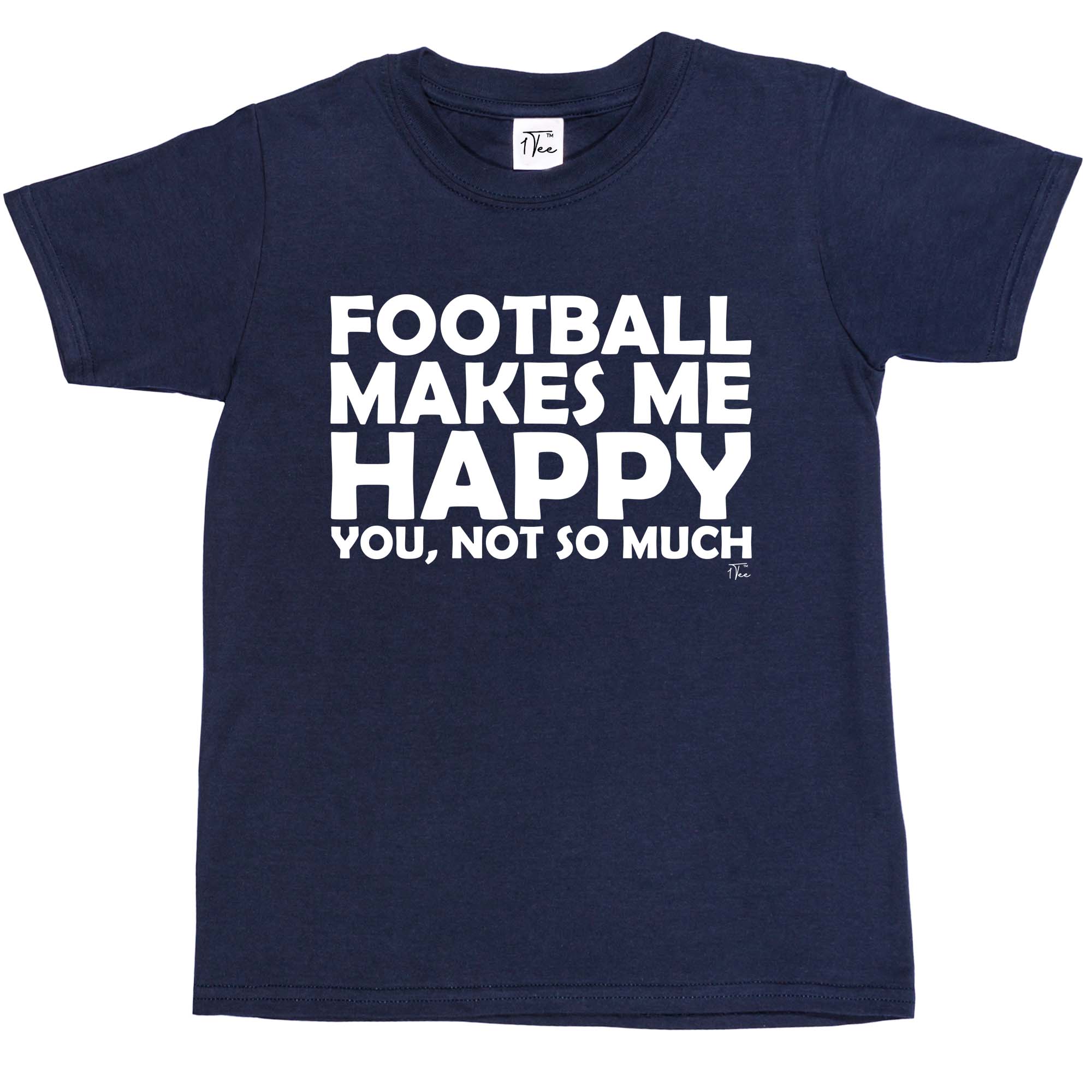 1 Tee Kinder Jungen Fußball macht mich glücklich, dass du nicht so viel Witz T-Shirt - Bild 16 von 30