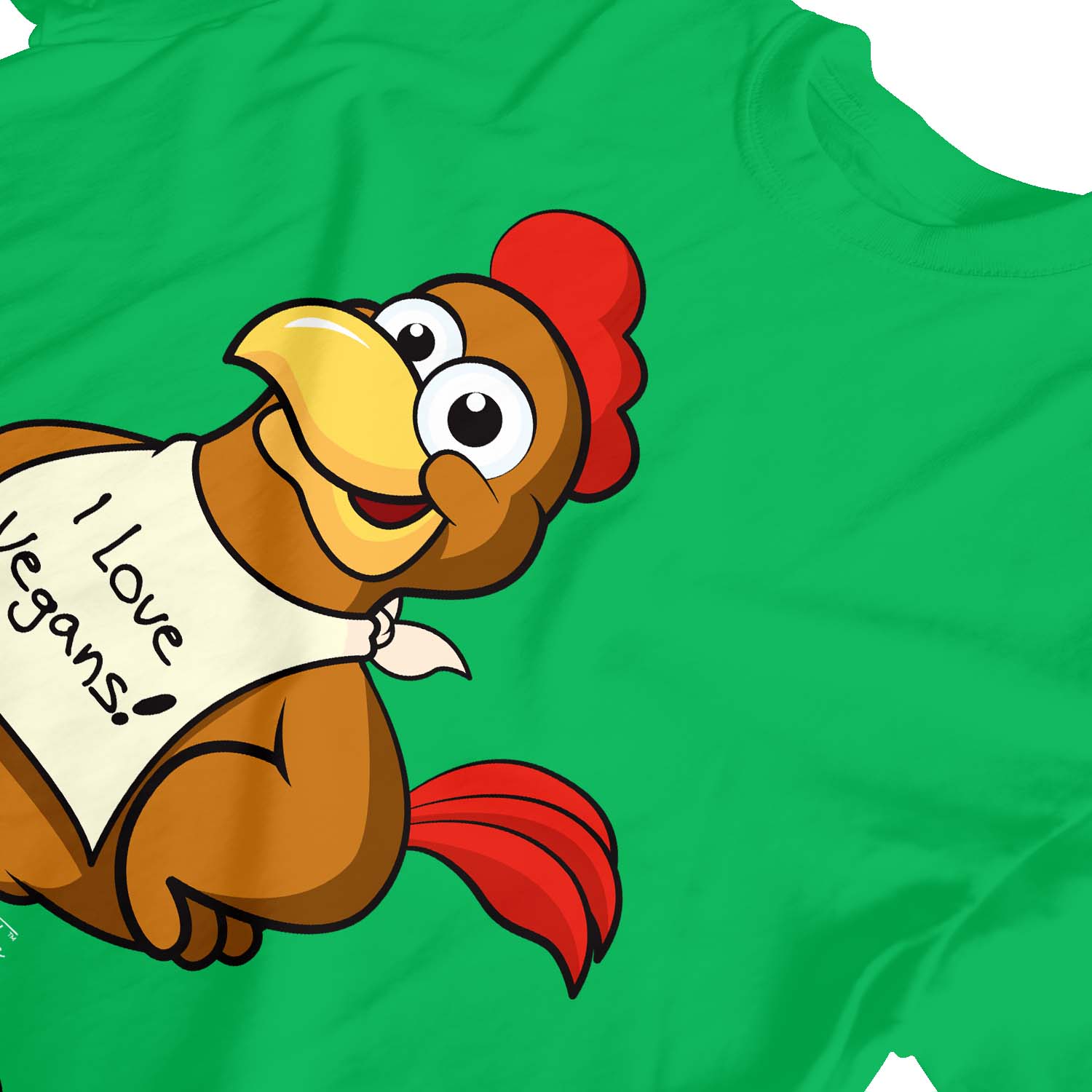 1Tee Kinder Jungen I Love Vegans, Huhn T-Shirt - Bild 13 von 30