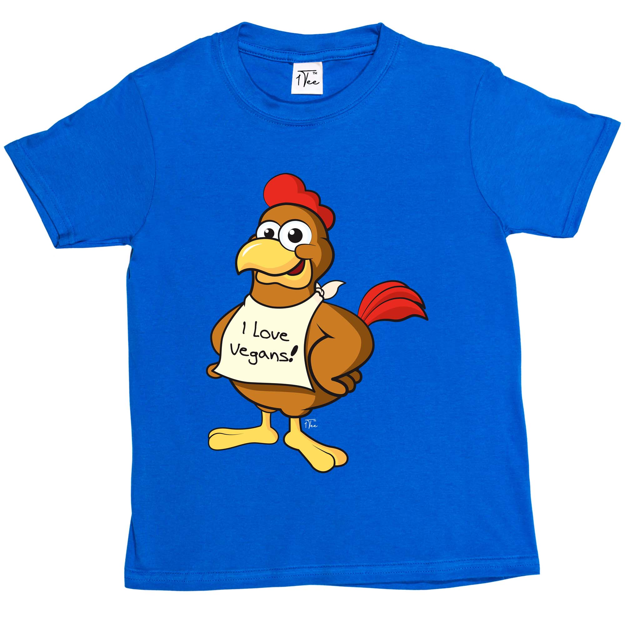 1Tee Kinder Jungen I Love Vegans, Huhn T-Shirt - Bild 21 von 30
