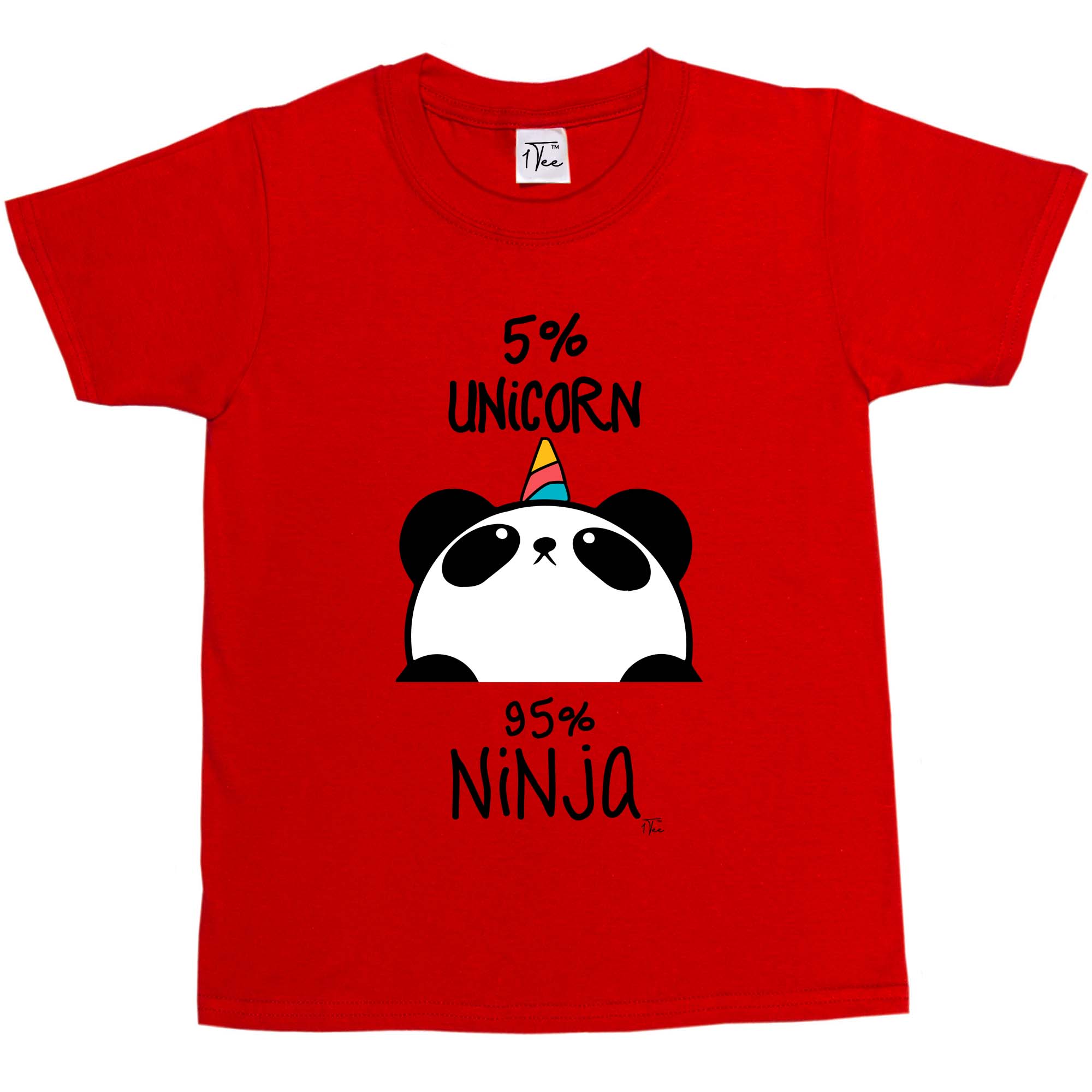 Kid Boy 95% Cotton Animal Panda Print Short-sleeve Tee