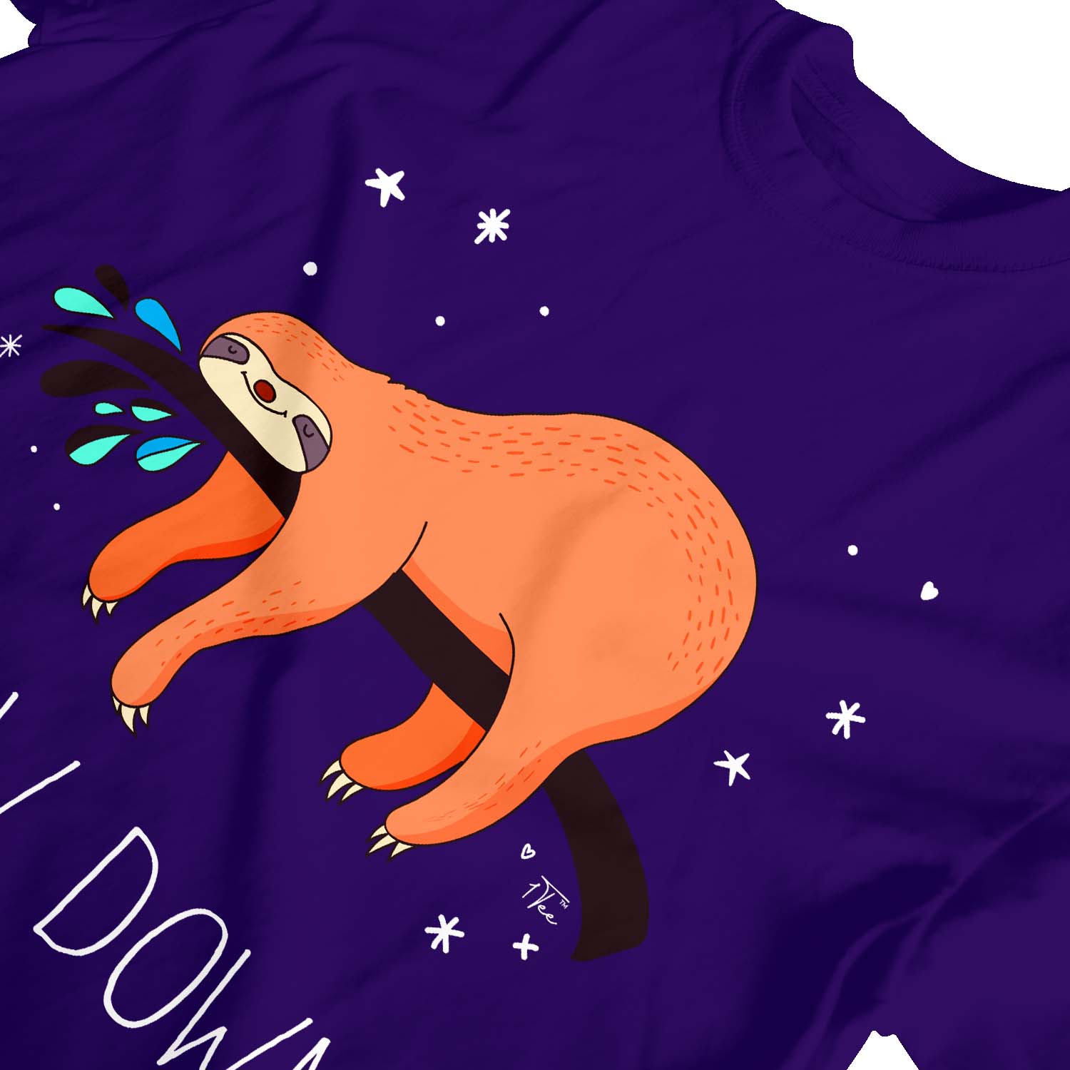 1Tee Kinder Mädchen Slow Down Faultier T-Shirt - Bild 23 von 30