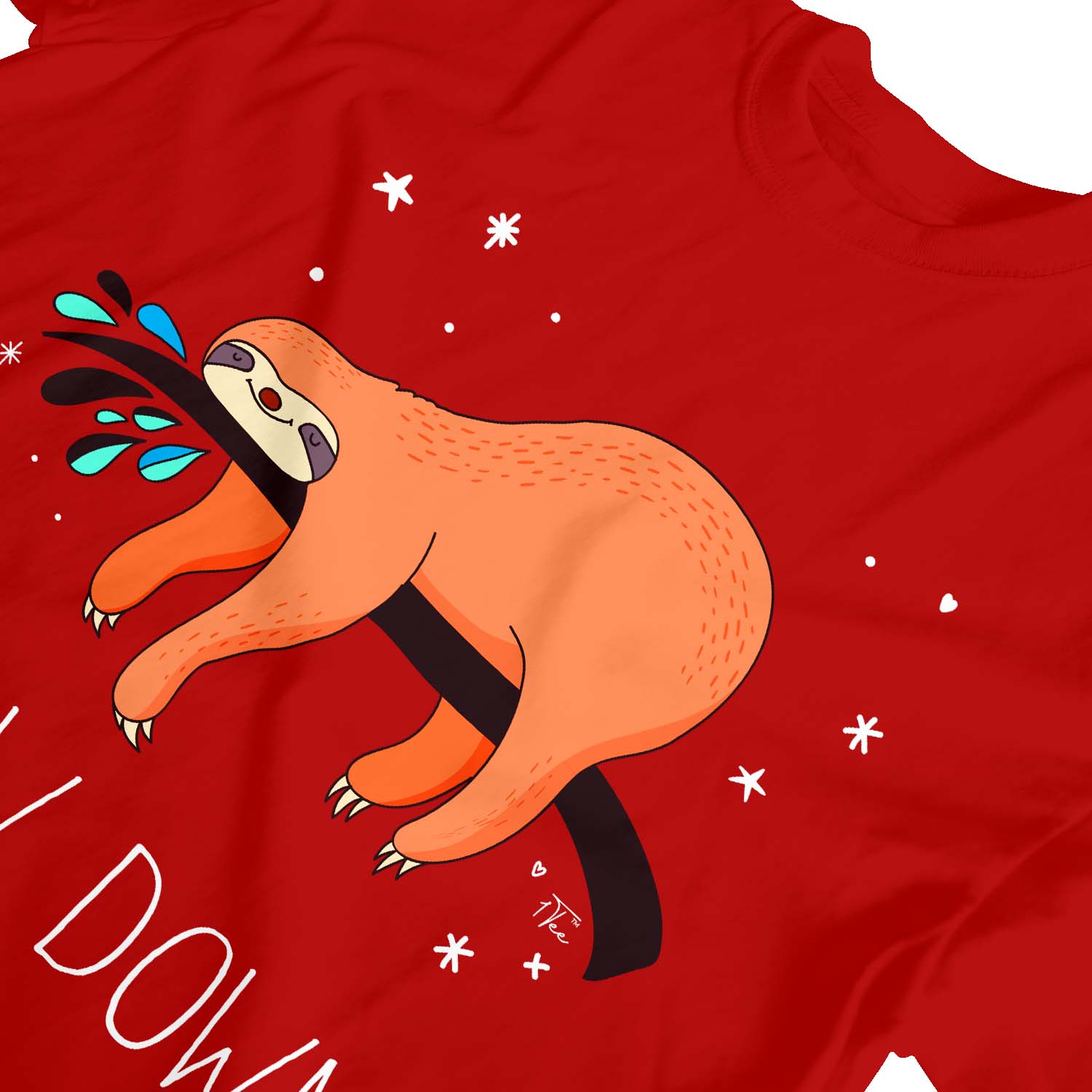 1Tee Kinder Mädchen Slow Down Faultier T-Shirt - Bild 28 von 30