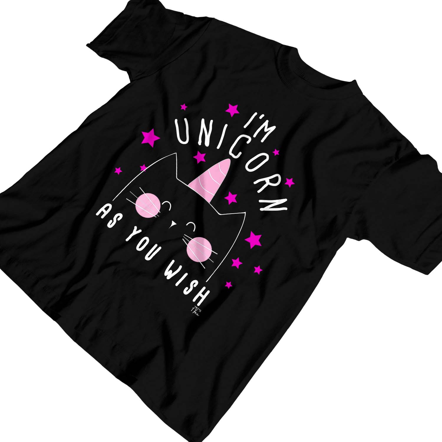 1Tee Kids Girls I'm Unicorn As You Wish Kitten T-Shirt - Imagen 7 de 15