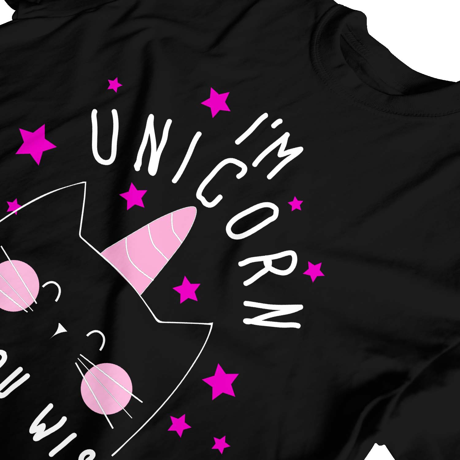 1Tee Kids Girls I'm Unicorn As You Wish Kitten T-Shirt - Imagen 8 de 15
