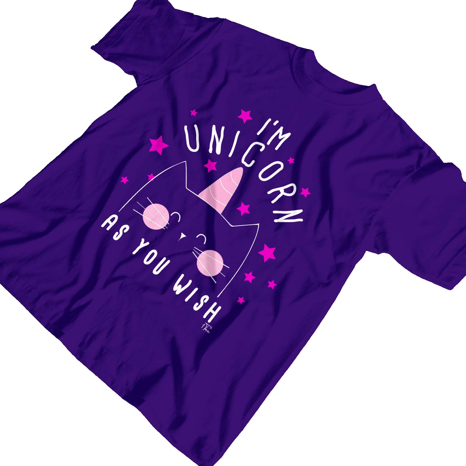 1Tee Kids Girls I'm Unicorn As You Wish Kitten T-Shirt - Imagen 12 de 15