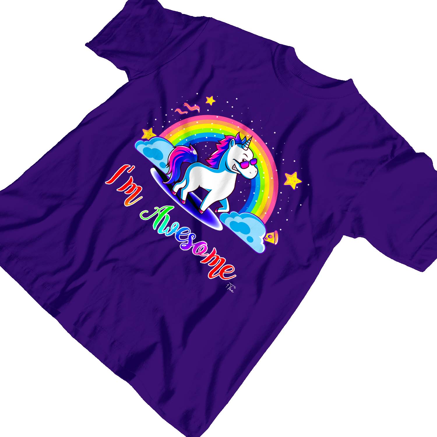 Linda camiseta 1Tee niños niñas I'm Awesome, unicornio - Imagen 12 de 15