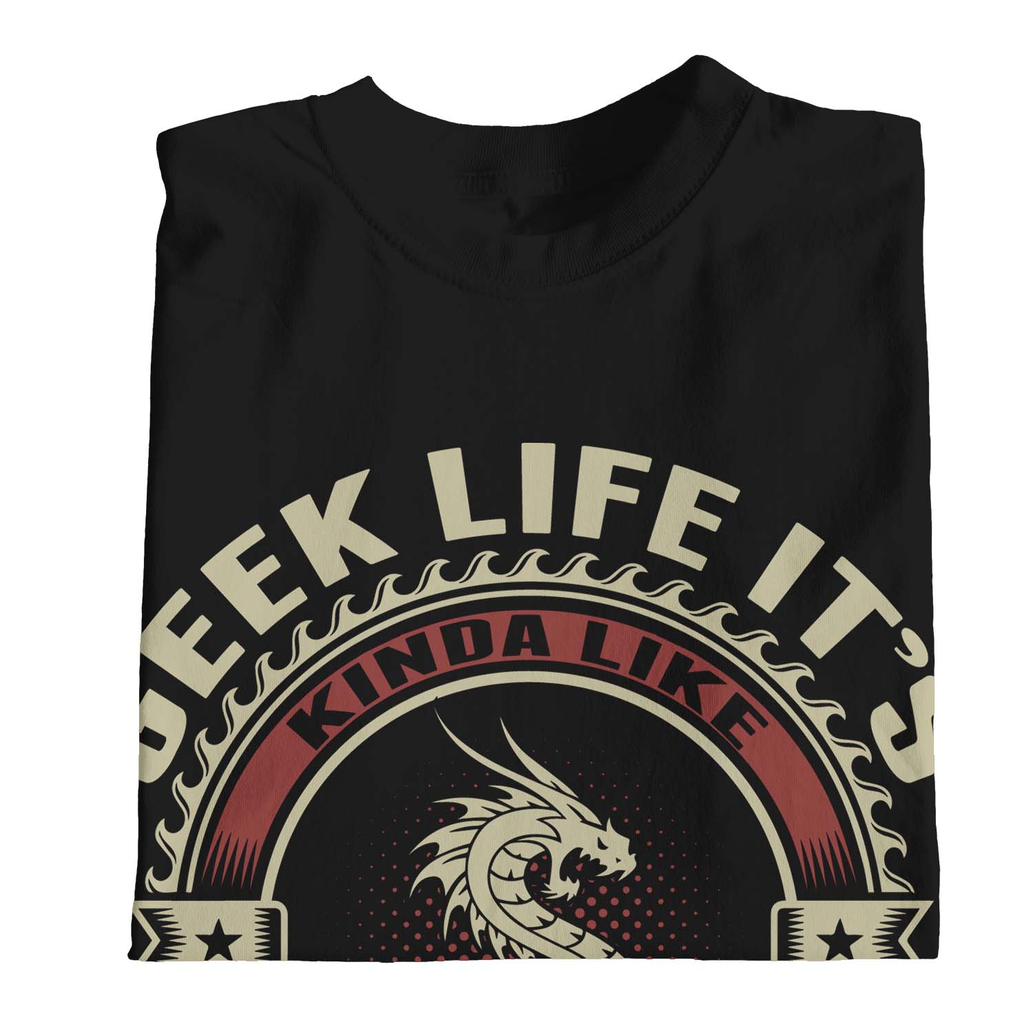 Camiseta 1Tee Niños Niños Geek Life It's Like Normal Life But There Are Dragons - Imagen 9 de 20