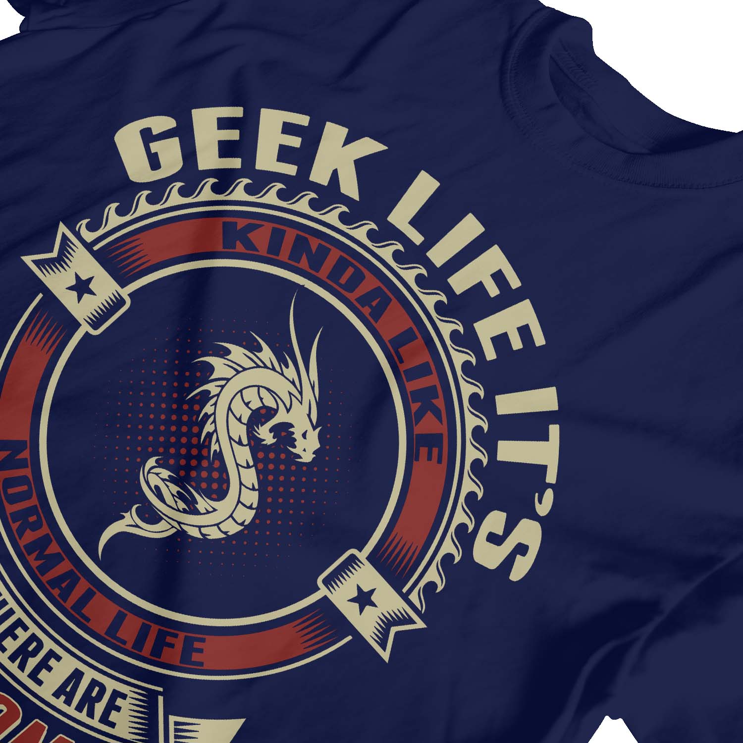 Camiseta 1Tee Niños Niños Geek Life It's Like Normal Life But There Are Dragons - Imagen 13 de 20