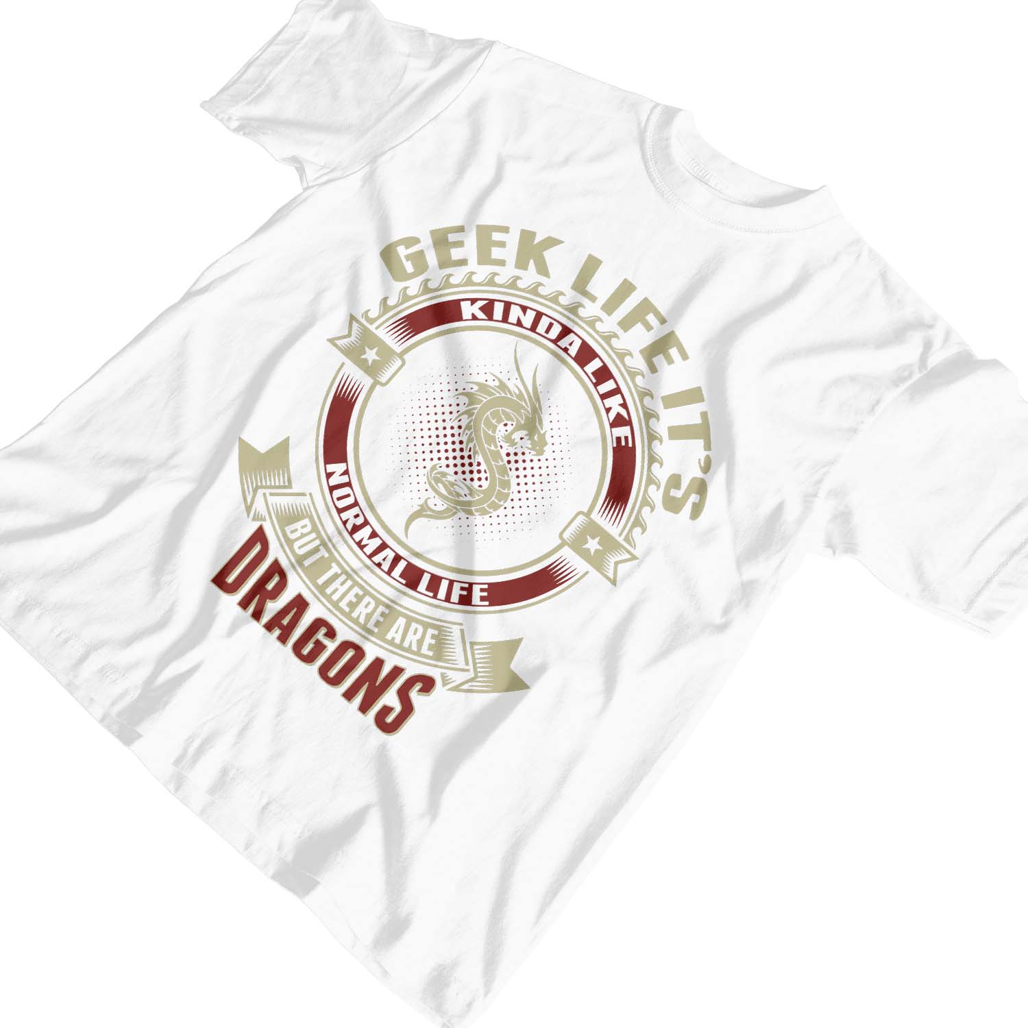 Camiseta 1Tee Niños Niños Geek Life It's Like Normal Life But There Are Dragons - Imagen 17 de 20