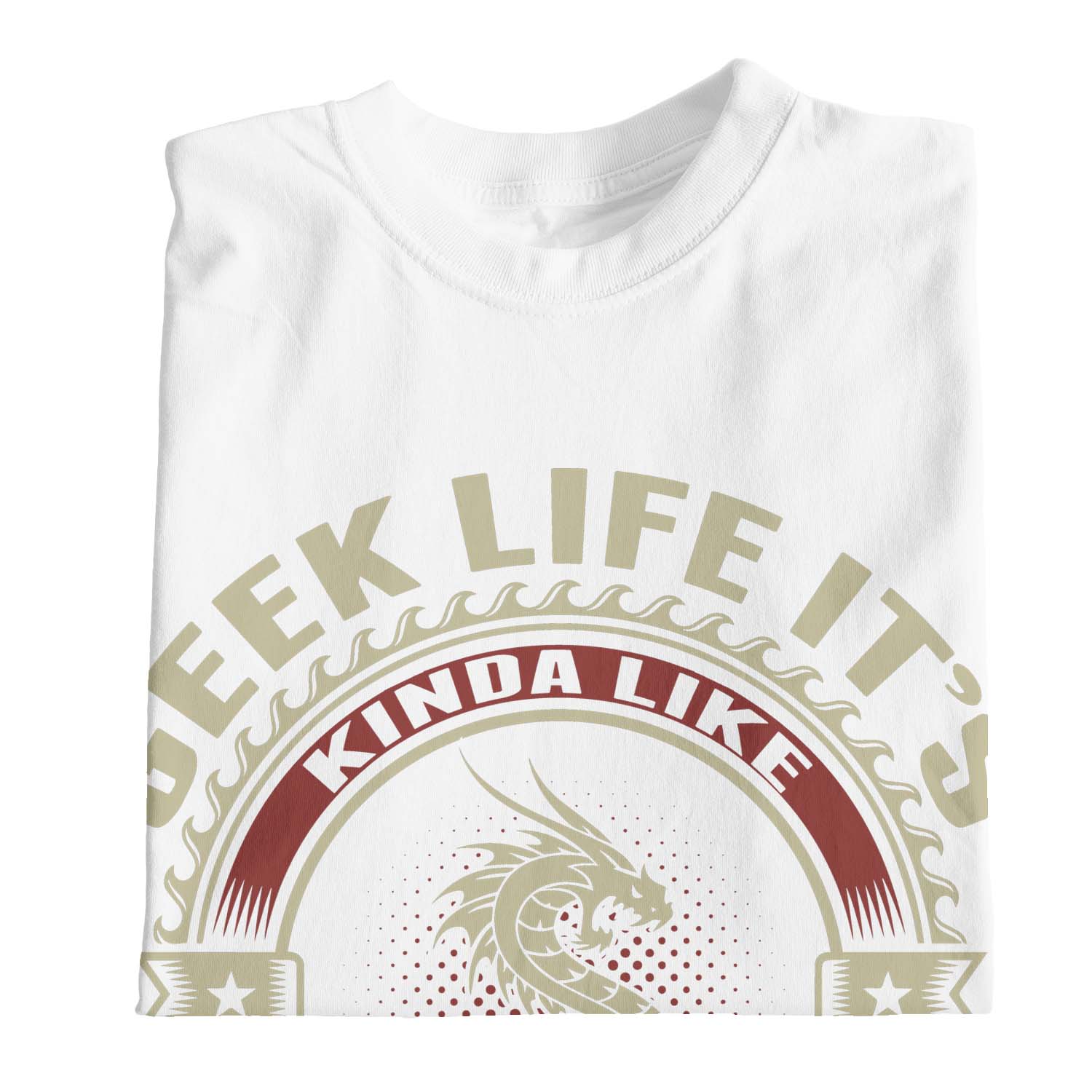 Camiseta 1Tee Niños Niños Geek Life It's Like Normal Life But There Are Dragons - Imagen 19 de 20