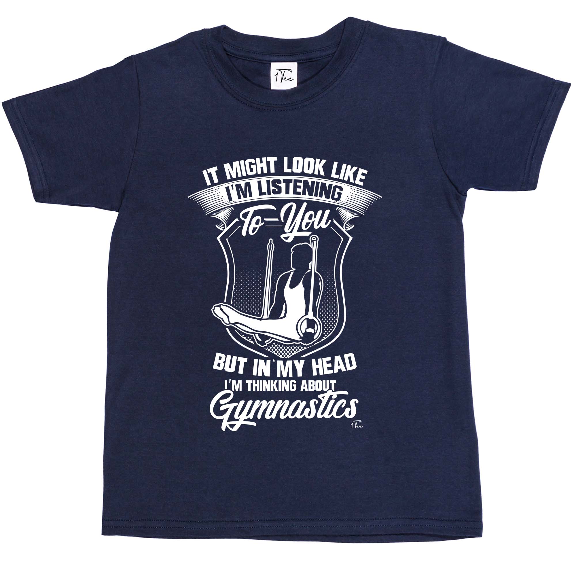 1Tee Maglietta Bambini Ragazzi Potrei sembrare di ascoltare, Ginnastica - Foto 16 di 30