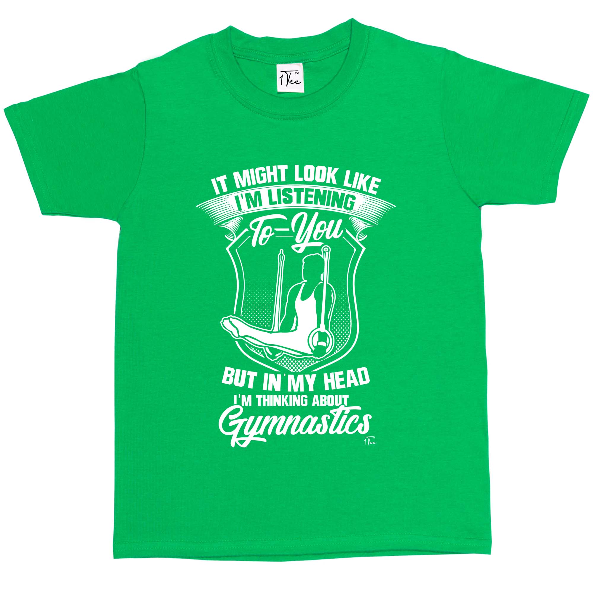 1Tee Maglietta Bambini Ragazzi Potrei sembrare di ascoltare, Ginnastica - Foto 11 di 30