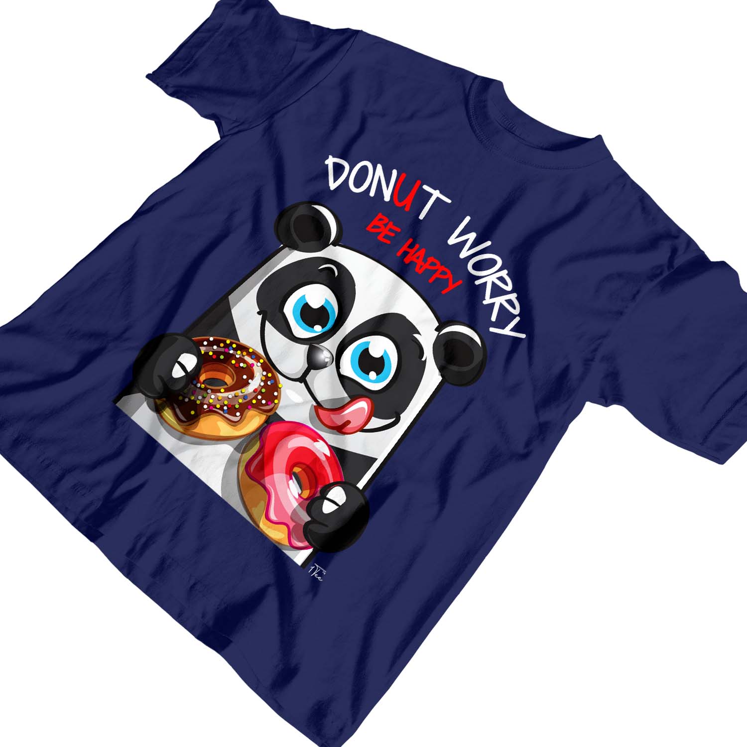 1 T-Shirt Kinder Jungen Donut Worry Be Happy Panda - Bild 17 von 25