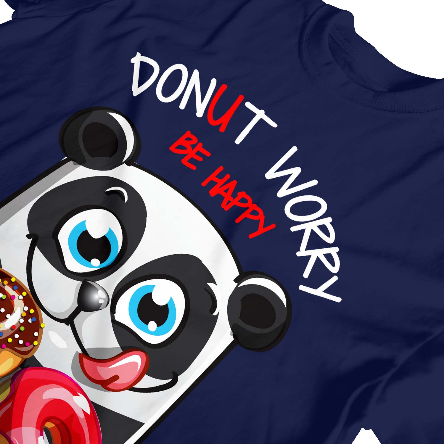 1 T-Shirt Kinder Jungen Donut Worry Be Happy Panda - Bild 18 von 25