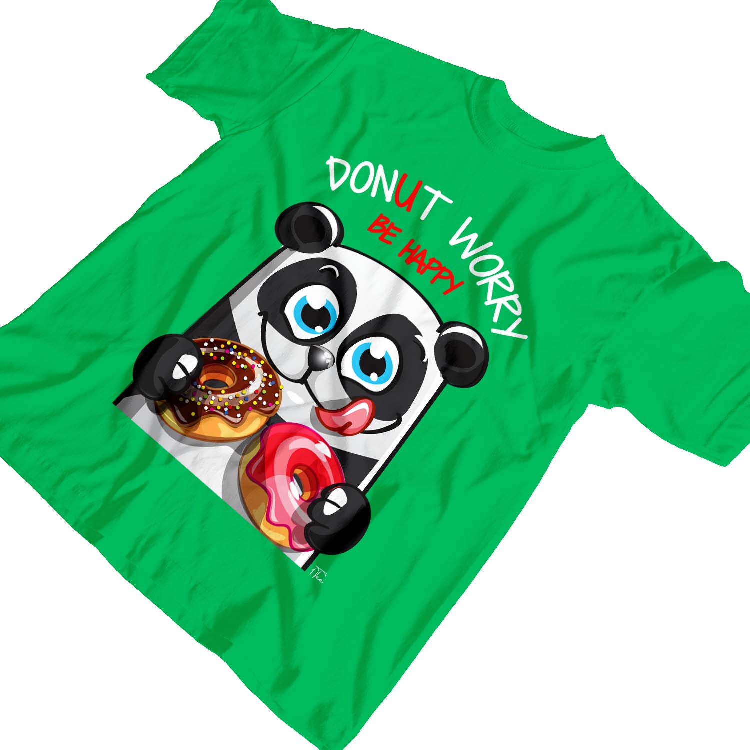 donut worry be happy t shirt