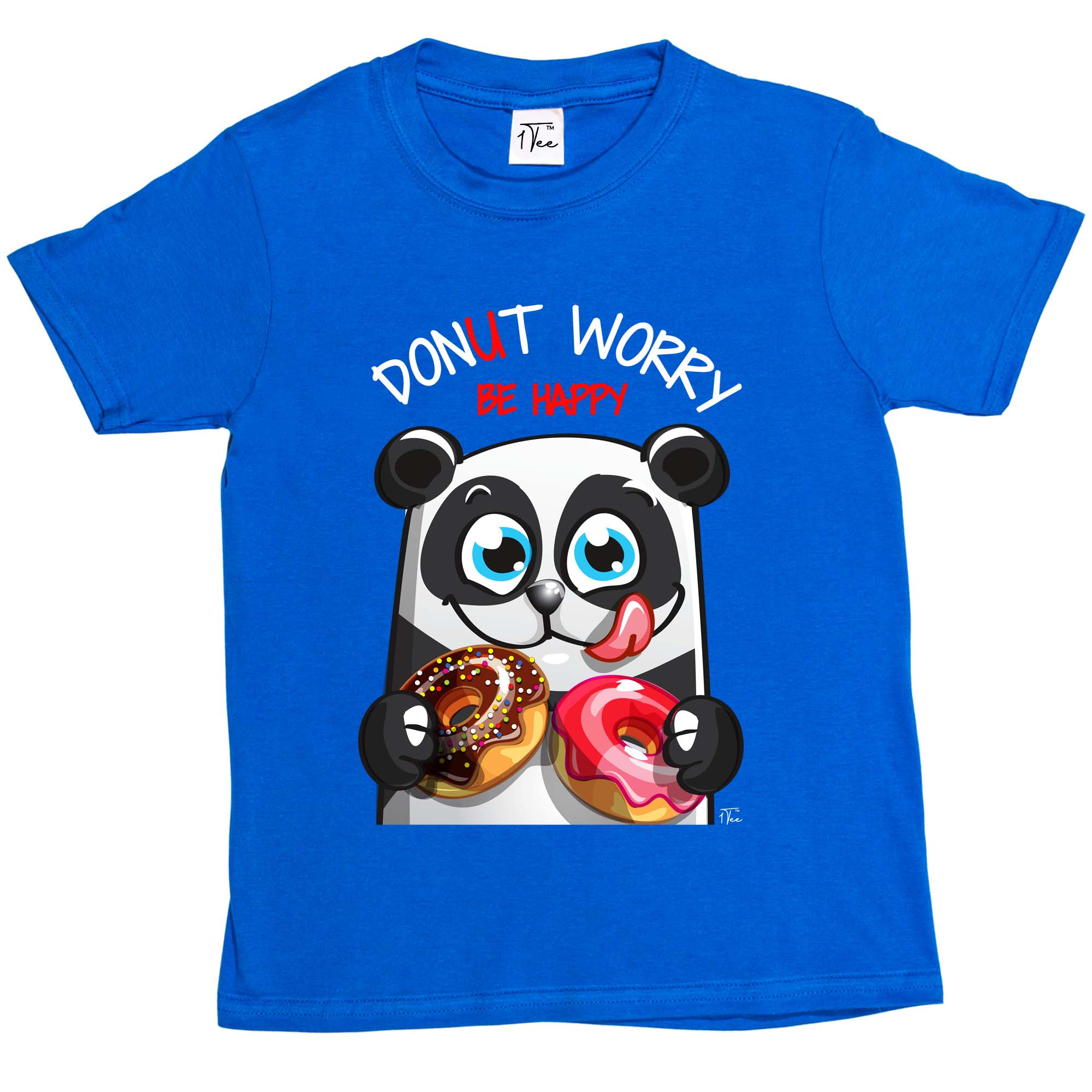 1 T-Shirt Kinder Jungen Donut Worry Be Happy Panda - Bild 21 von 25