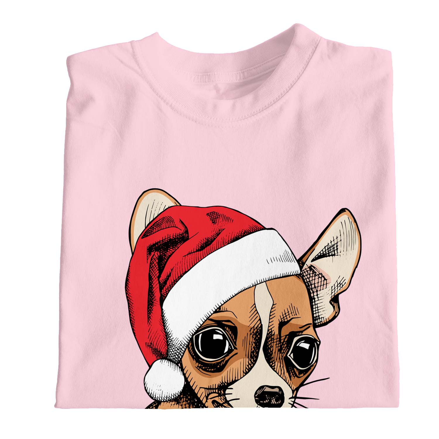 1Tee Kids Girls Puppy Chihuahua Wearing Santa's Hat, Cute Christmas T-Shirt - Imagen 9 de 30