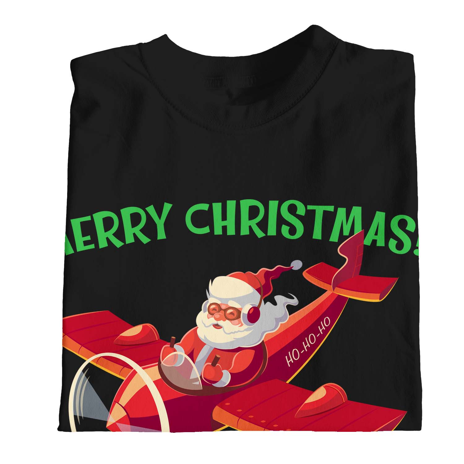 1 T-Shirt Kinder Mädchen Weihnachtsmann liefert Geschenke im Flugzeug - Bild 14 von 20