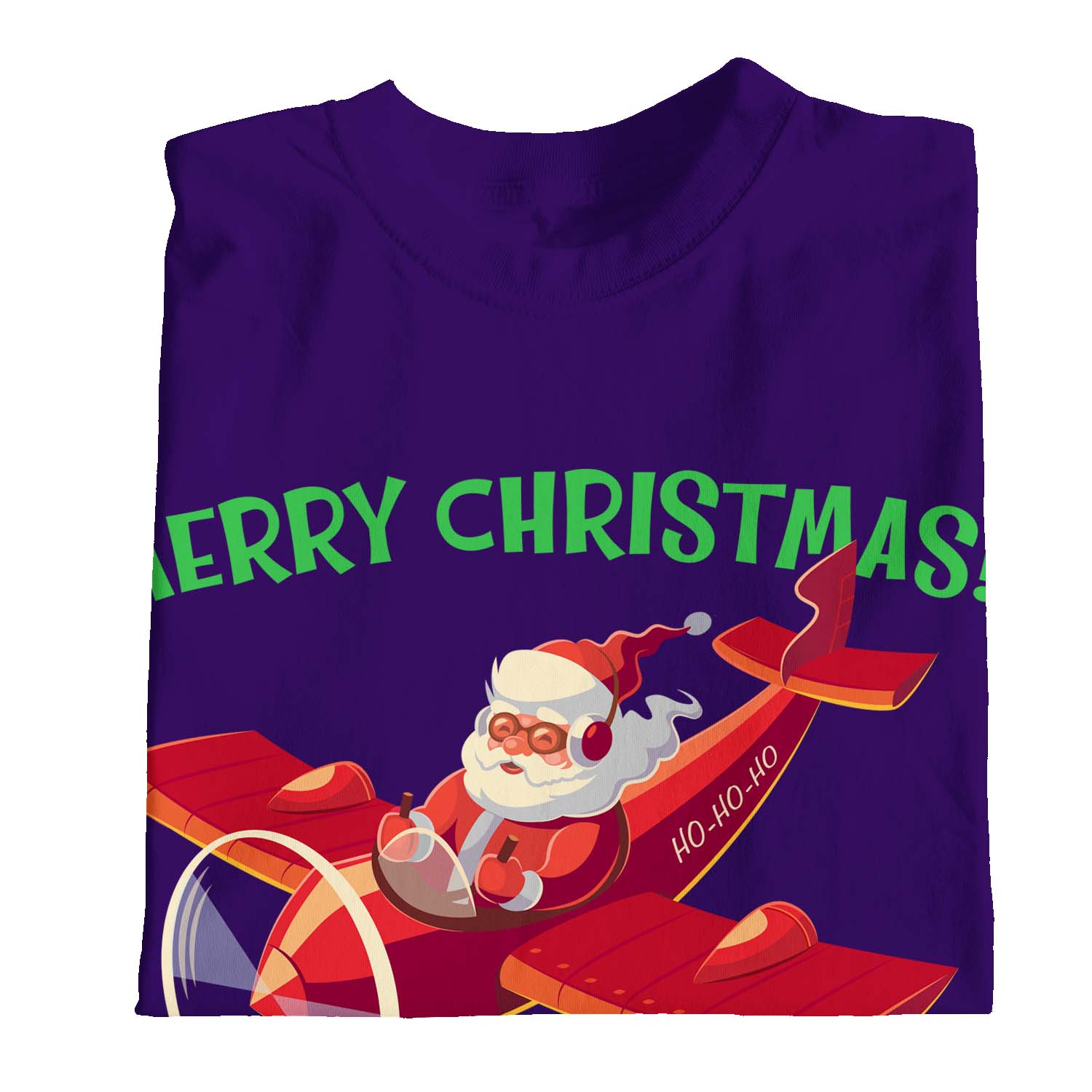 1 T-Shirt Kinder Mädchen Weihnachtsmann liefert Geschenke im Flugzeug - Bild 19 von 20