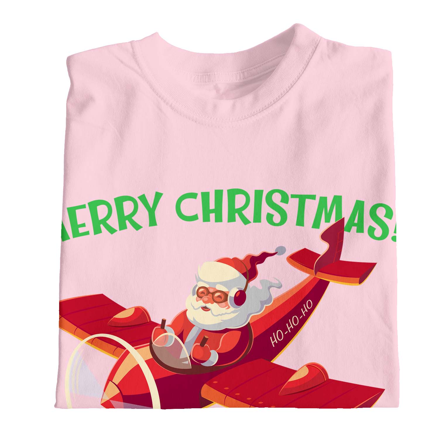 1 T-Shirt Kinder Mädchen Weihnachtsmann liefert Geschenke im Flugzeug - Bild 9 von 20