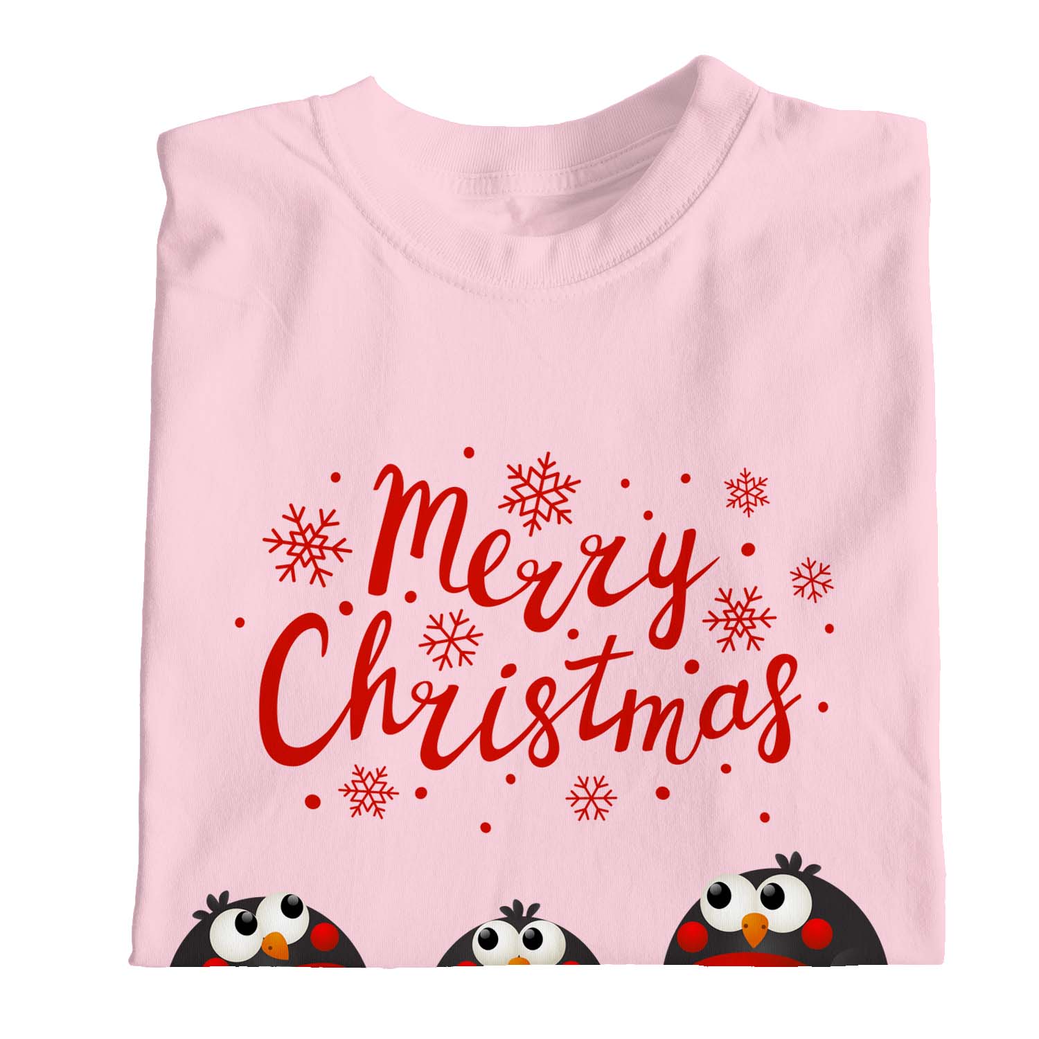 Camiseta 1Tee Niños Niñas Feliz Navidad Roja Robin Birds - Imagen 9 de 25