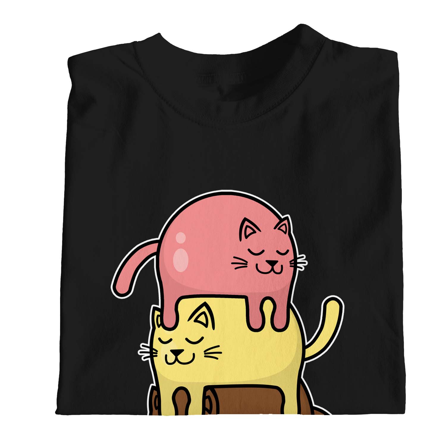 1 Tee shirt enfant fille chats empilé sur cône crème glacée - Photo 14/25