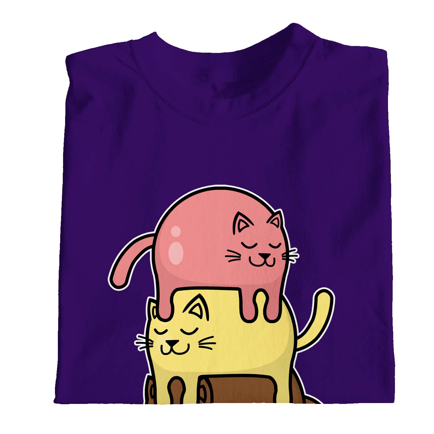 1 Tee shirt enfant fille chats empilé sur cône crème glacée - Photo 19/25