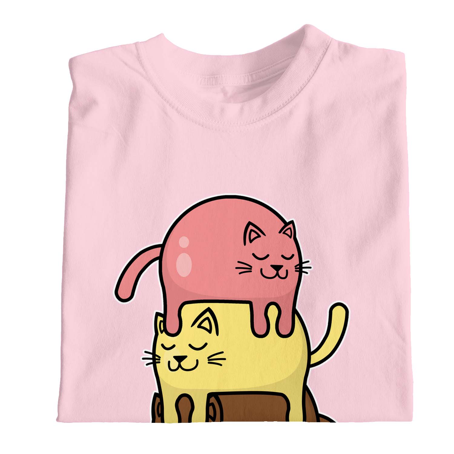 1 Tee shirt enfant fille chats empilé sur cône crème glacée - Photo 9/25