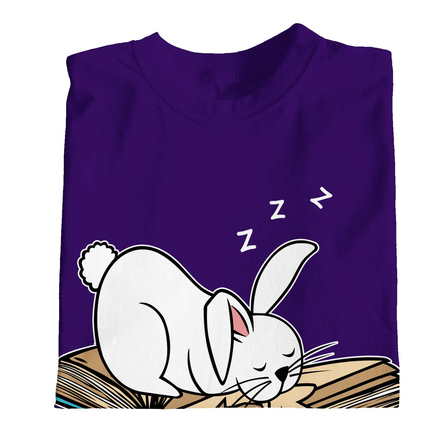 Camiseta 1Tee Niños Niñas I Eat, Sleep and Breathe Books, Slogan Rabbit - Imagen 19 de 25