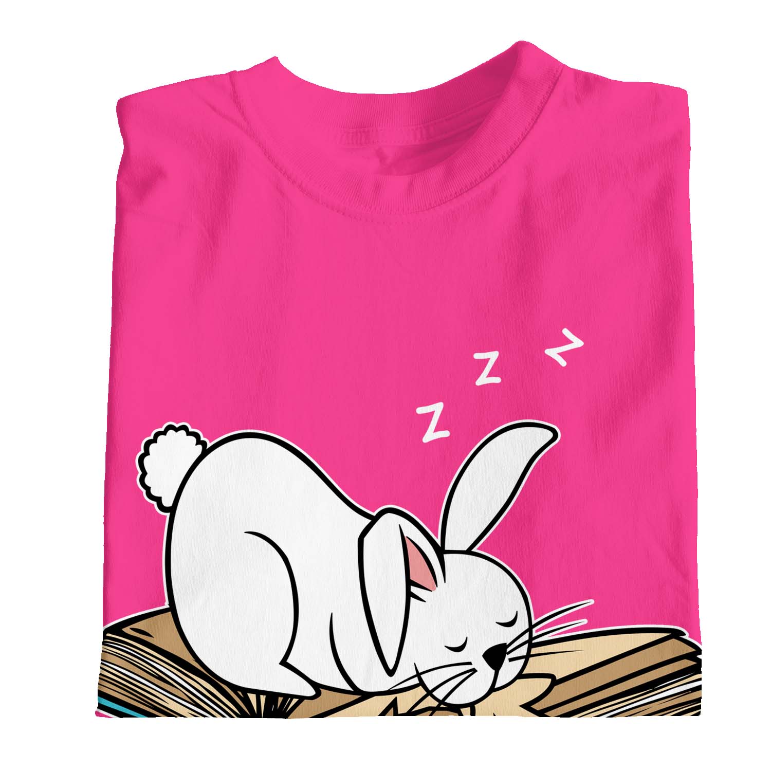 Camiseta 1Tee Niños Niñas I Eat, Sleep and Breathe Books, Slogan Rabbit - Imagen 14 de 25