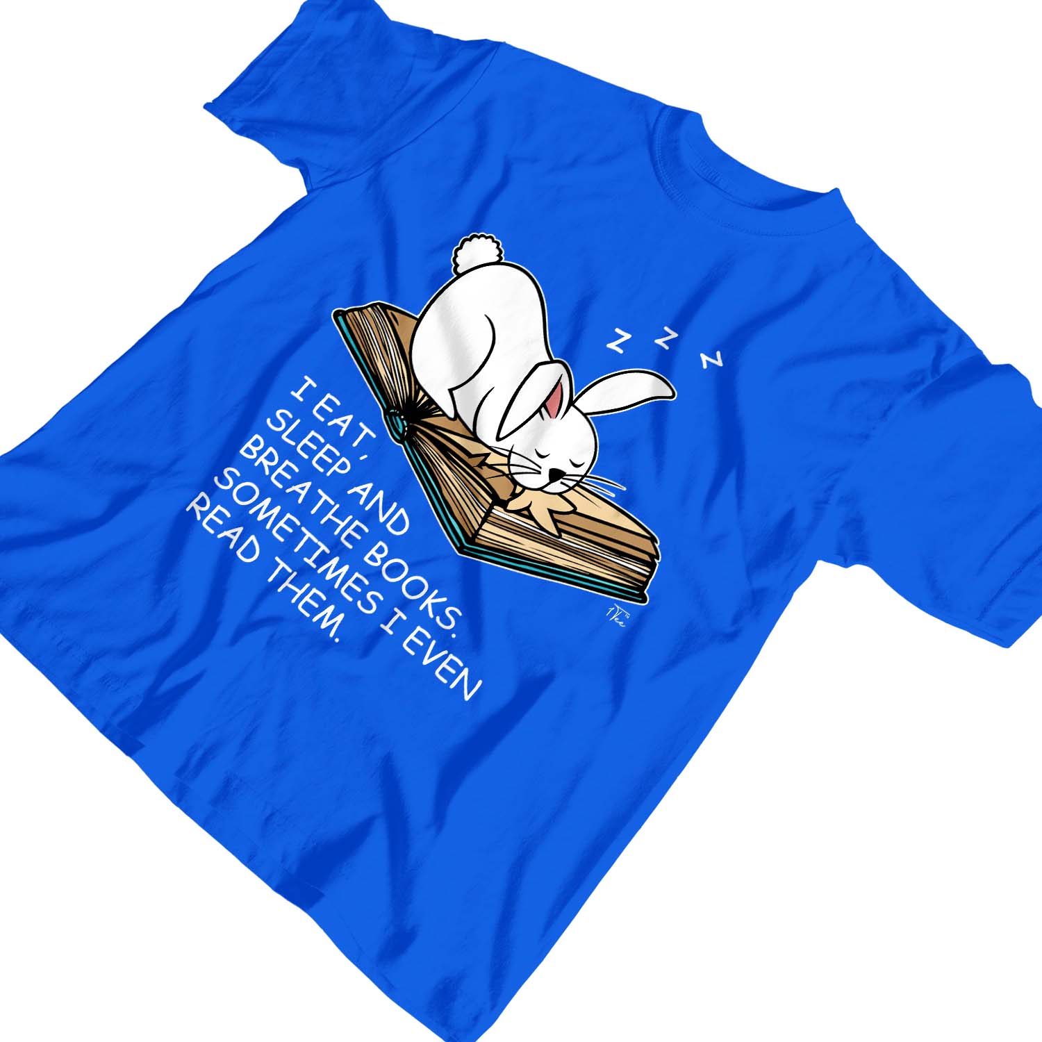 1 Camiseta Niños Niños I Eat, Sleep and Breathe Books, Lema Conejo Camiseta - Imagen 22 de 25