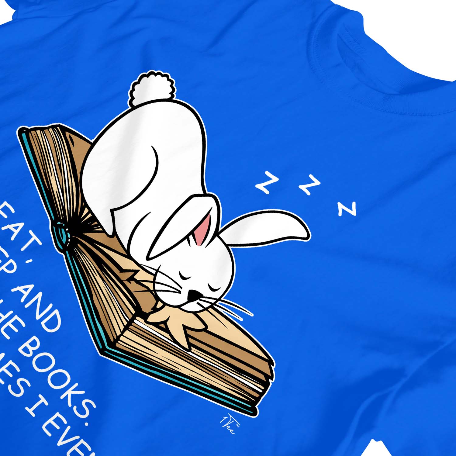 1 Camiseta Niños Niños I Eat, Sleep and Breathe Books, Lema Conejo Camiseta - Imagen 23 de 25