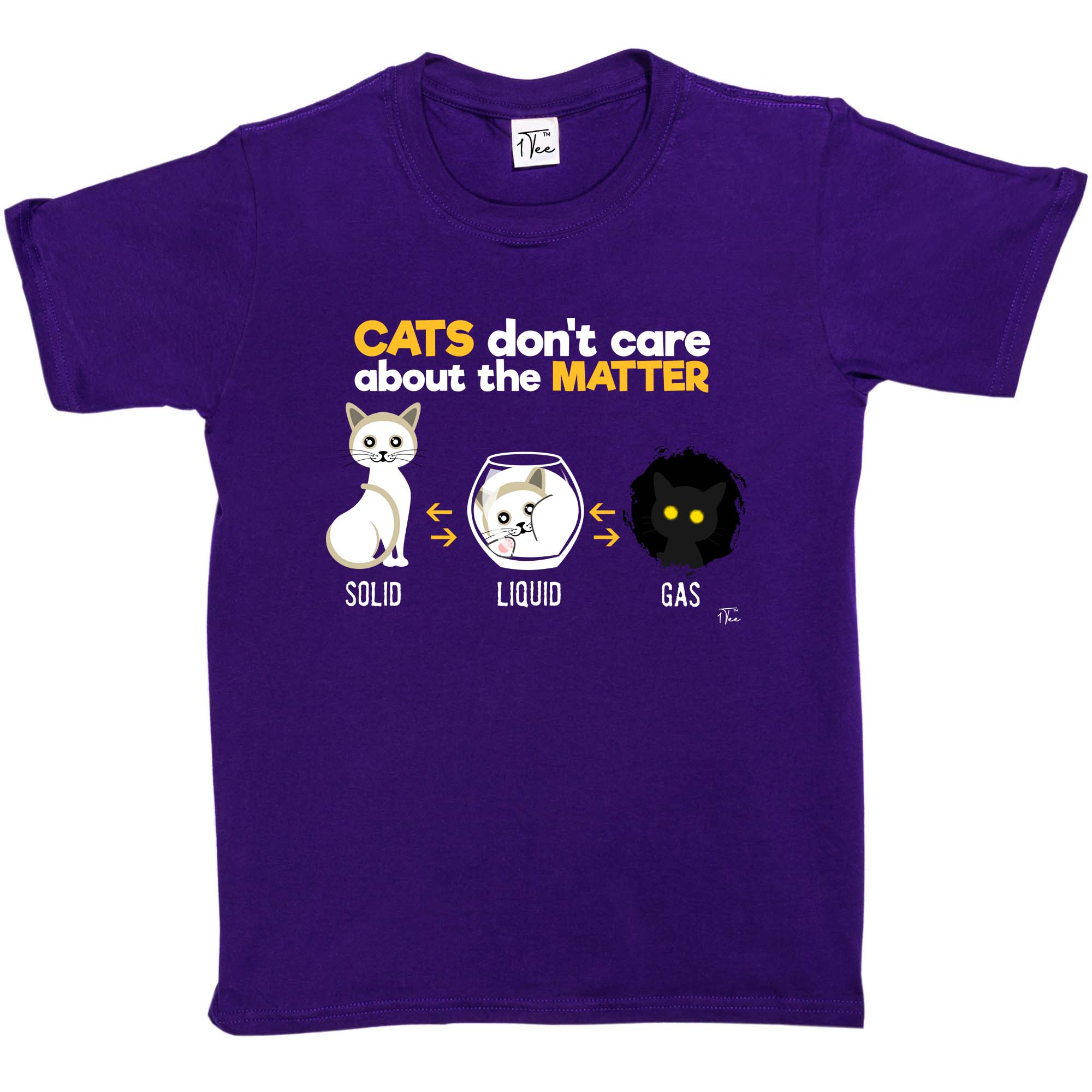 1 T-Shirt Kinder Mädchen Katzen kümmern sich nicht um die Sache Wissenschaft - Bild 16 von 25