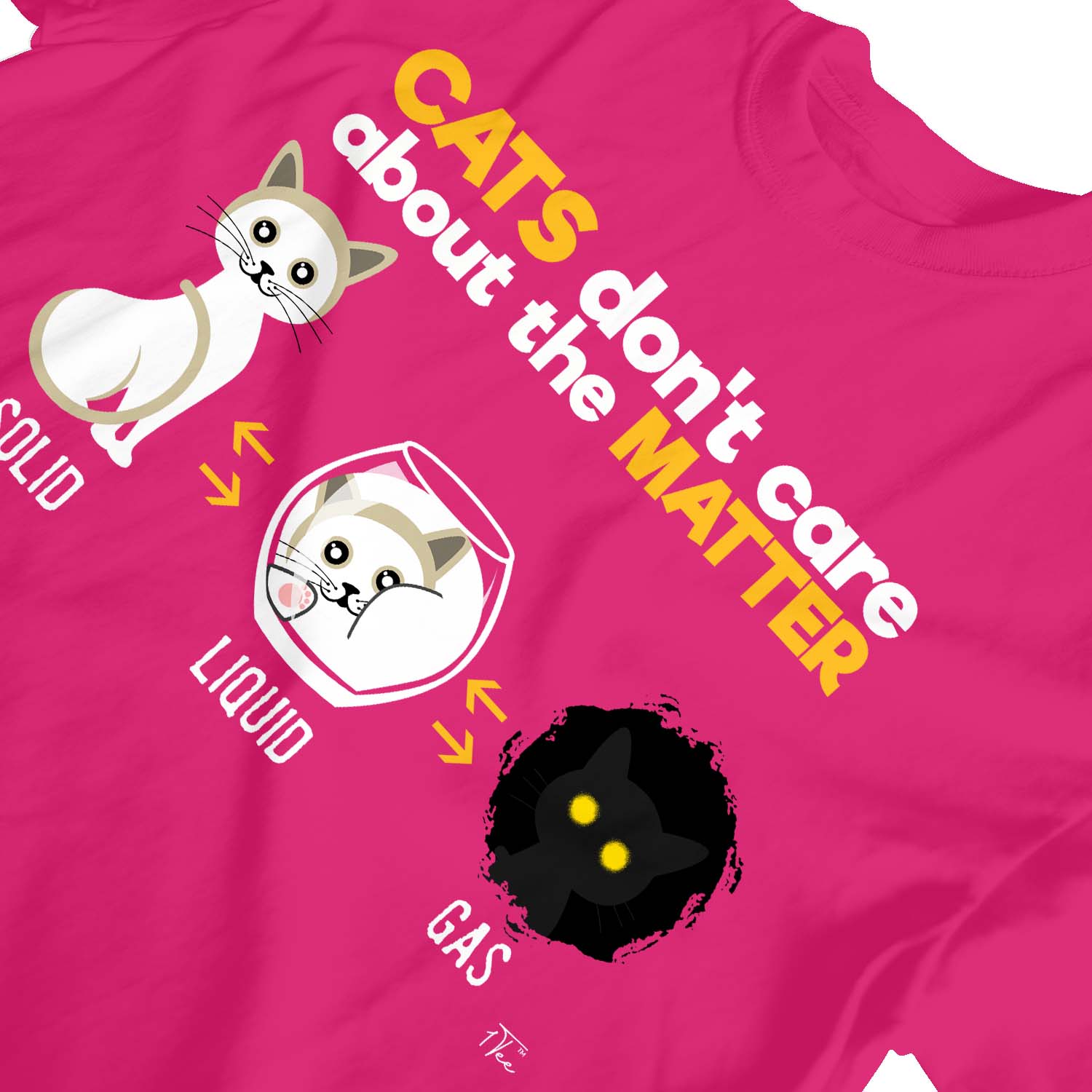 1 T-Shirt Kinder Mädchen Katzen kümmern sich nicht um die Sache Wissenschaft - Bild 13 von 25
