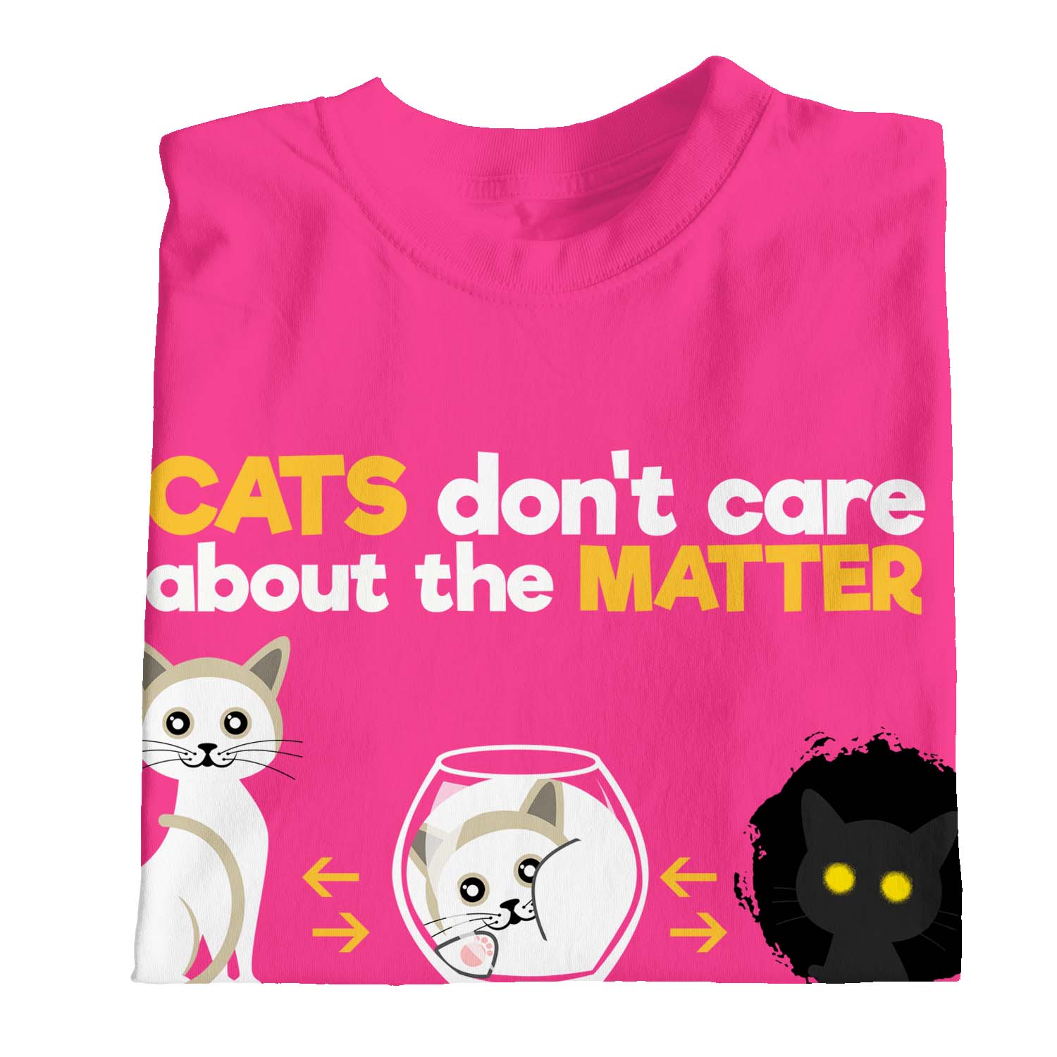 1 T-Shirt Kinder Mädchen Katzen kümmern sich nicht um die Sache Wissenschaft - Bild 14 von 25