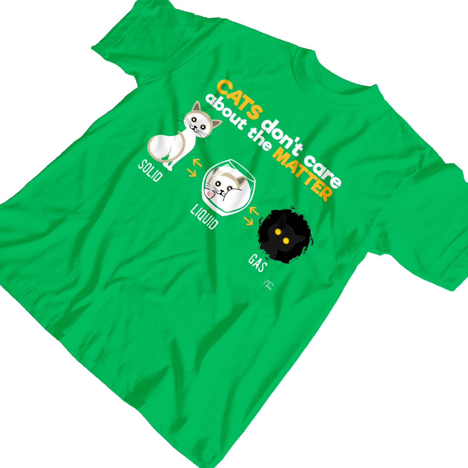1 T-Shirt Kinder Mädchen Katzen kümmern sich nicht um die Sache Wissenschaft - Bild 7 von 25
