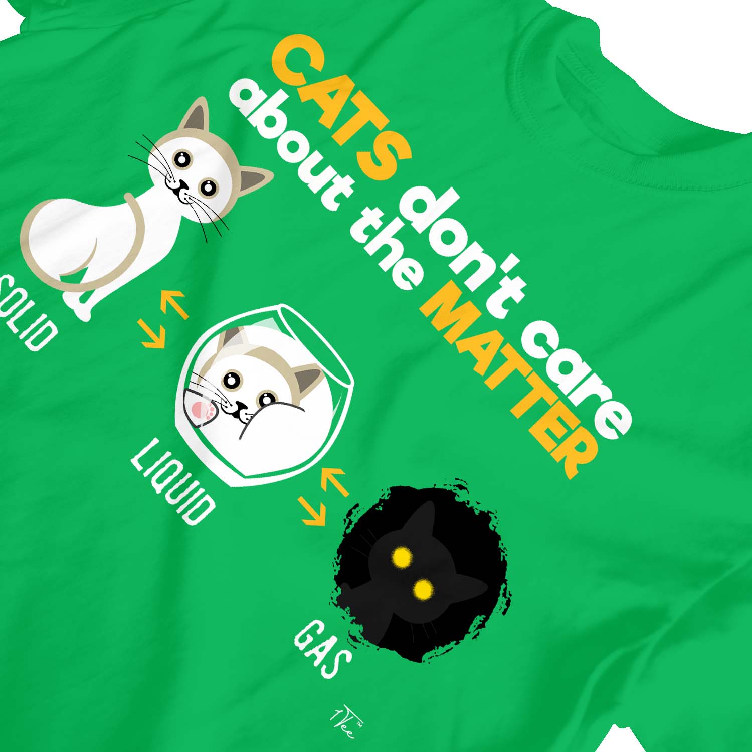 1 T-Shirt Kinder Mädchen Katzen kümmern sich nicht um die Sache Wissenschaft - Bild 8 von 25