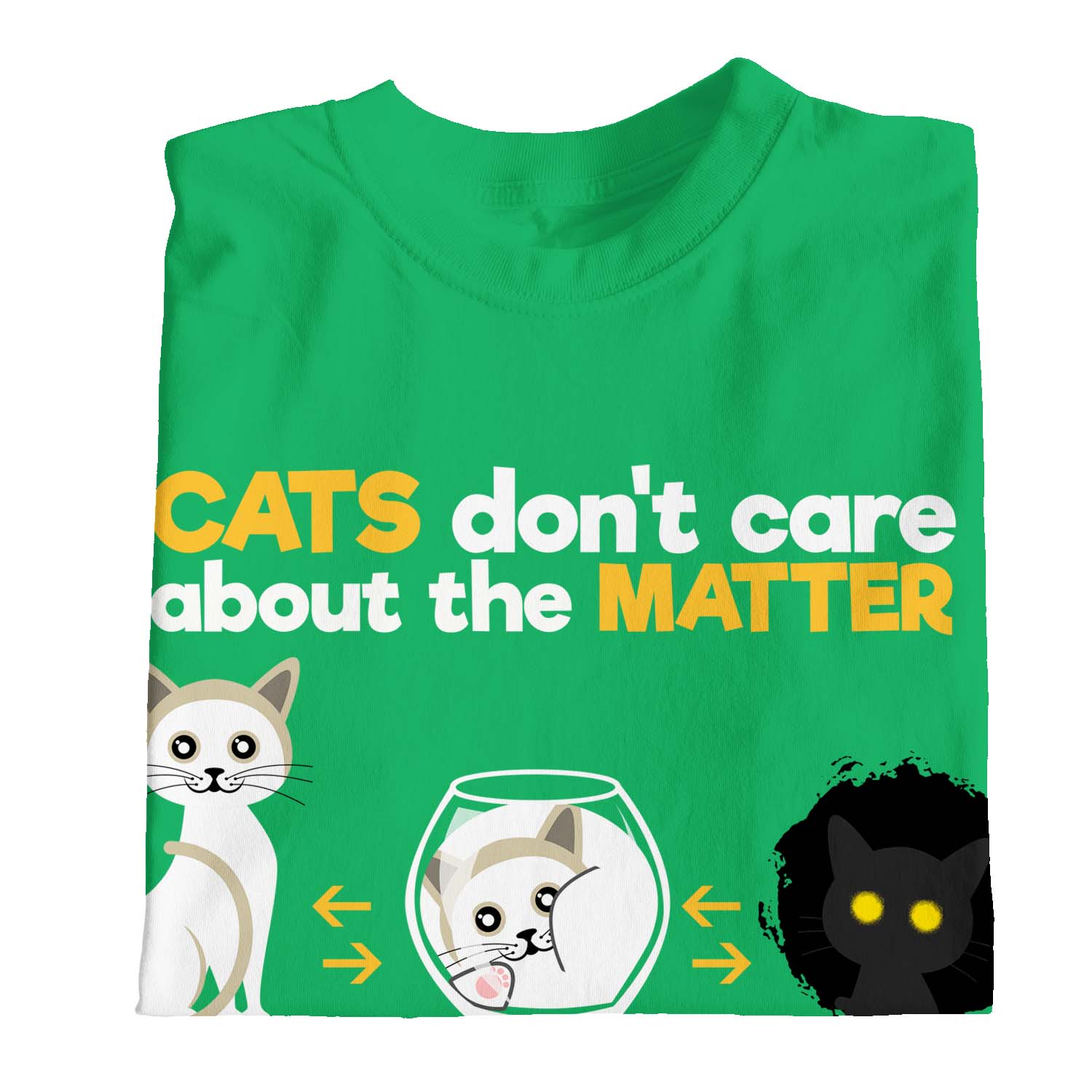 1 T-Shirt Kinder Mädchen Katzen kümmern sich nicht um die Sache Wissenschaft - Bild 9 von 25