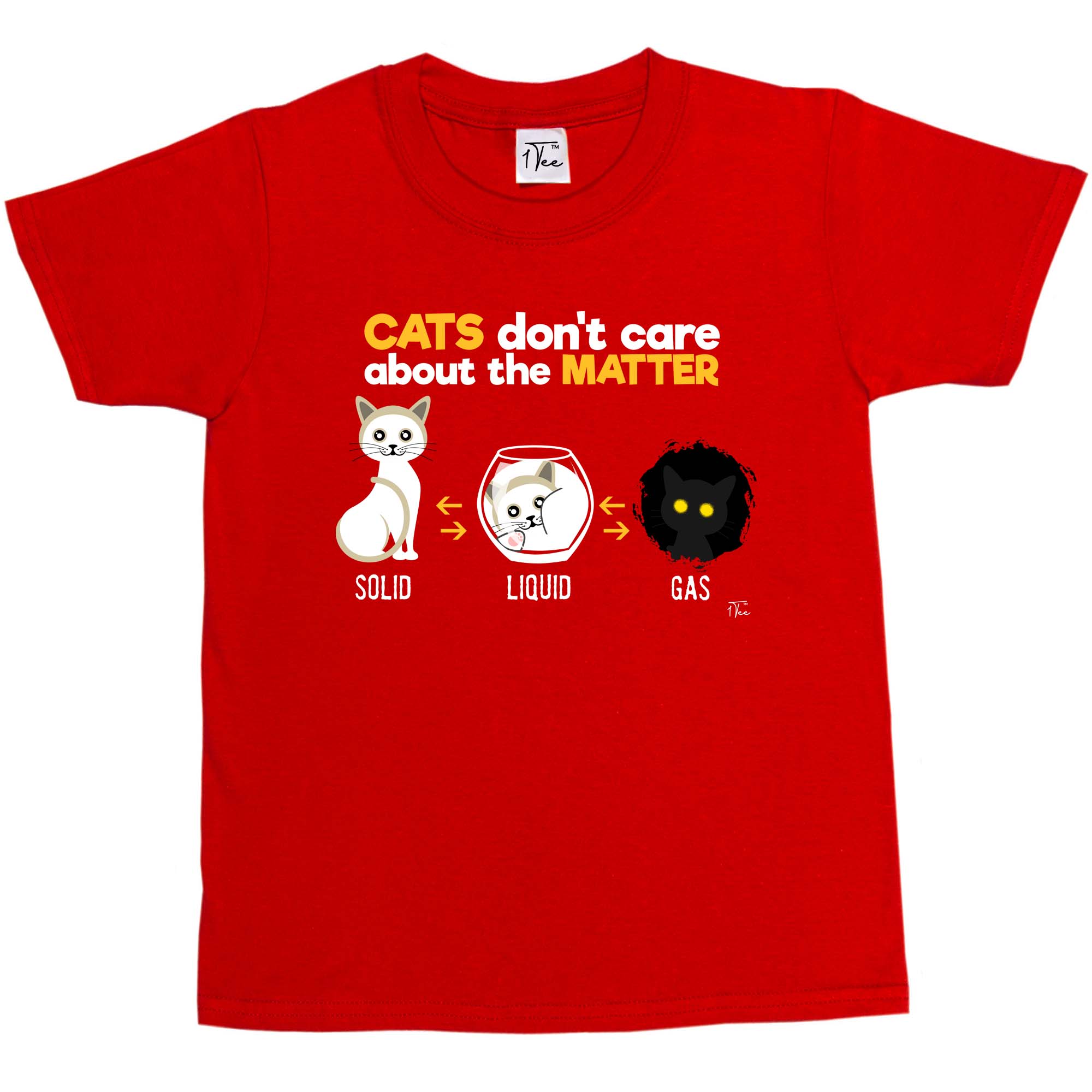 1 T-Shirt Kinder Mädchen Katzen kümmern sich nicht um die Sache Wissenschaft - Bild 21 von 25