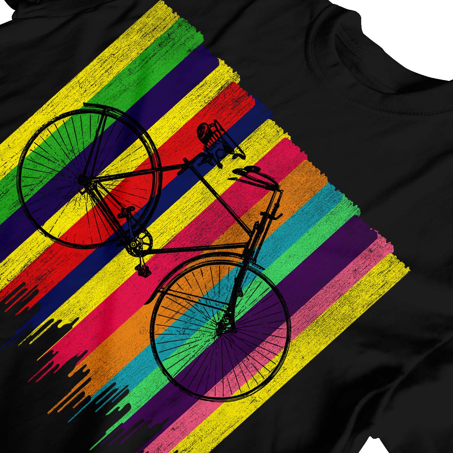 1 camiseta colorida bicicleta retro para niños niñas - Imagen 13 de 30