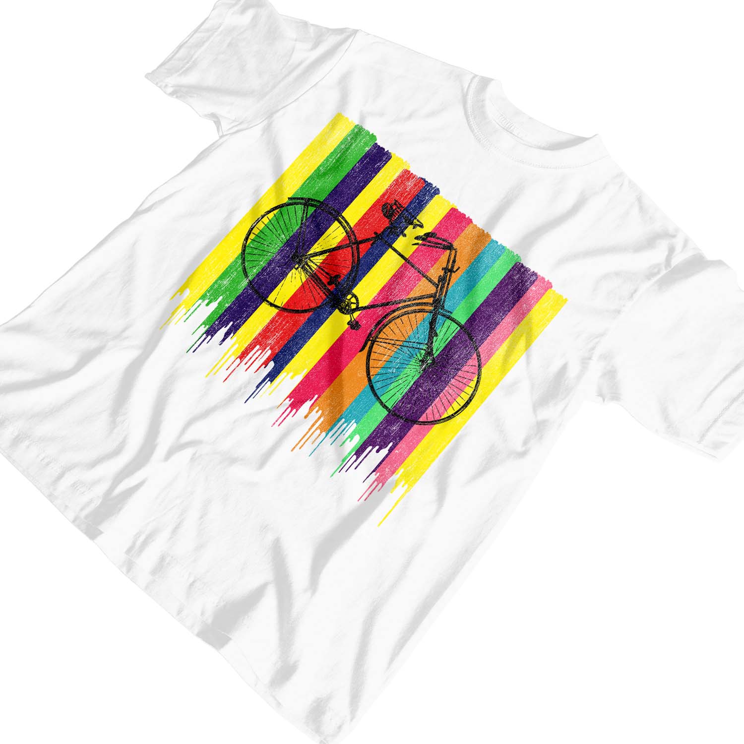 1 camiseta colorida bicicleta retro para niños niñas - Imagen 27 de 30