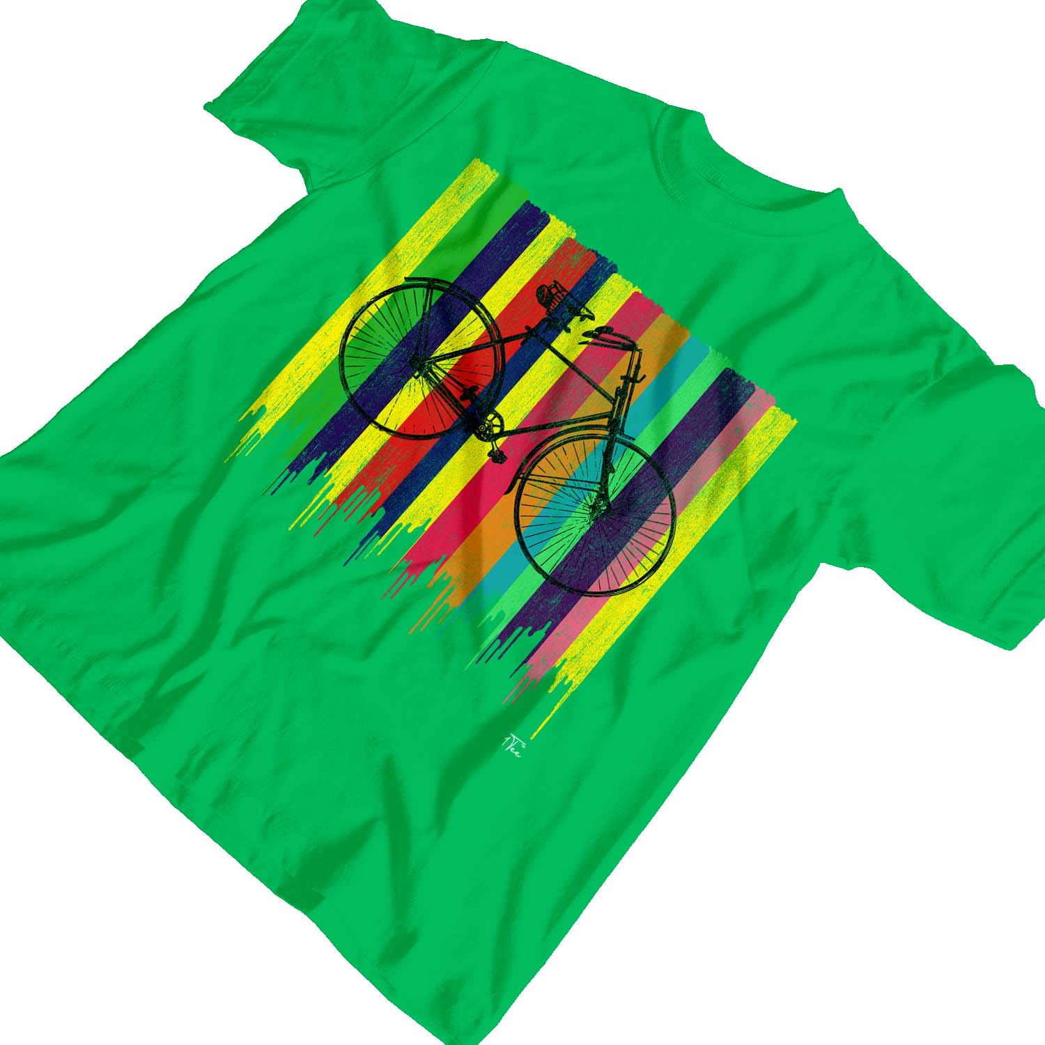 1 camiseta colorida bicicleta retro para niños niñas - Imagen 17 de 30