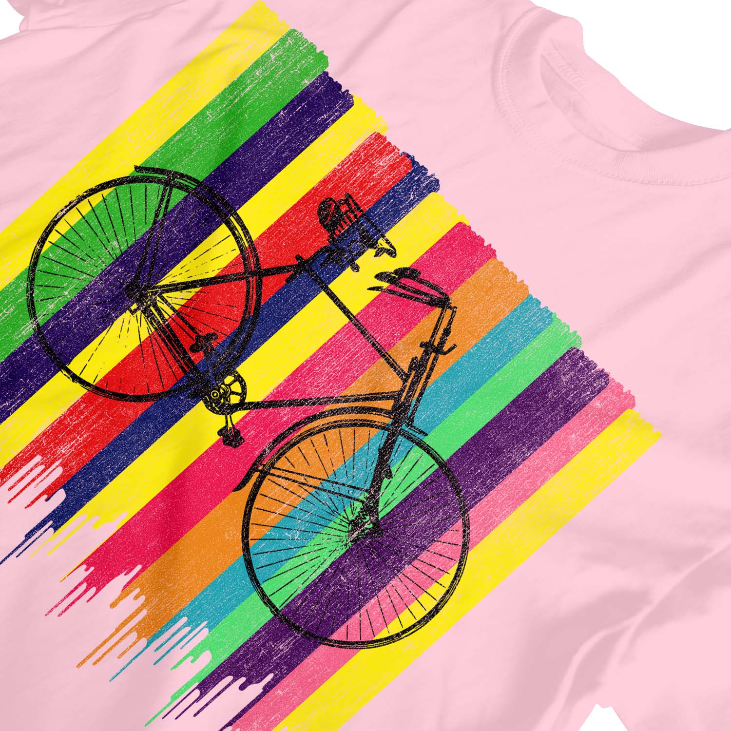 1 camiseta colorida bicicleta retro para niños niñas - Imagen 8 de 30