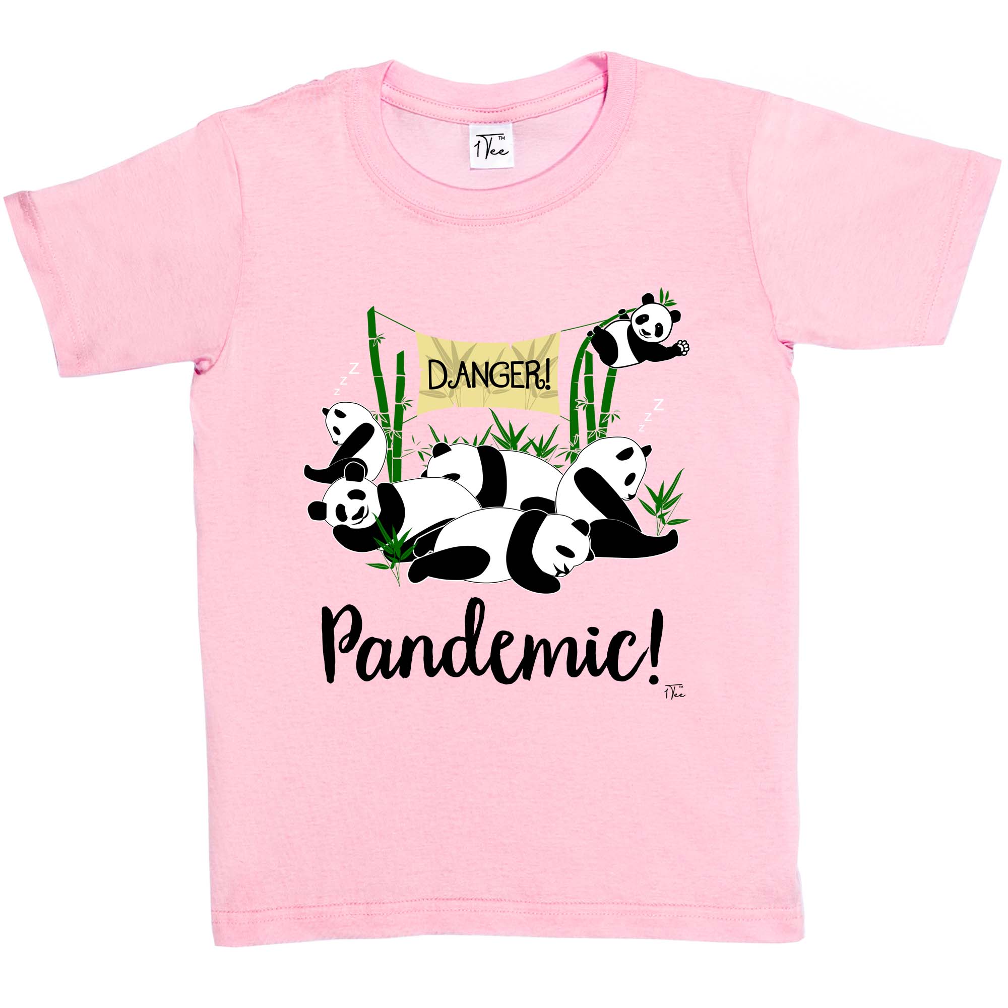 Camiseta 1Tee Niños Niñas Peligro, Pandemia - Imagen 6 de 30