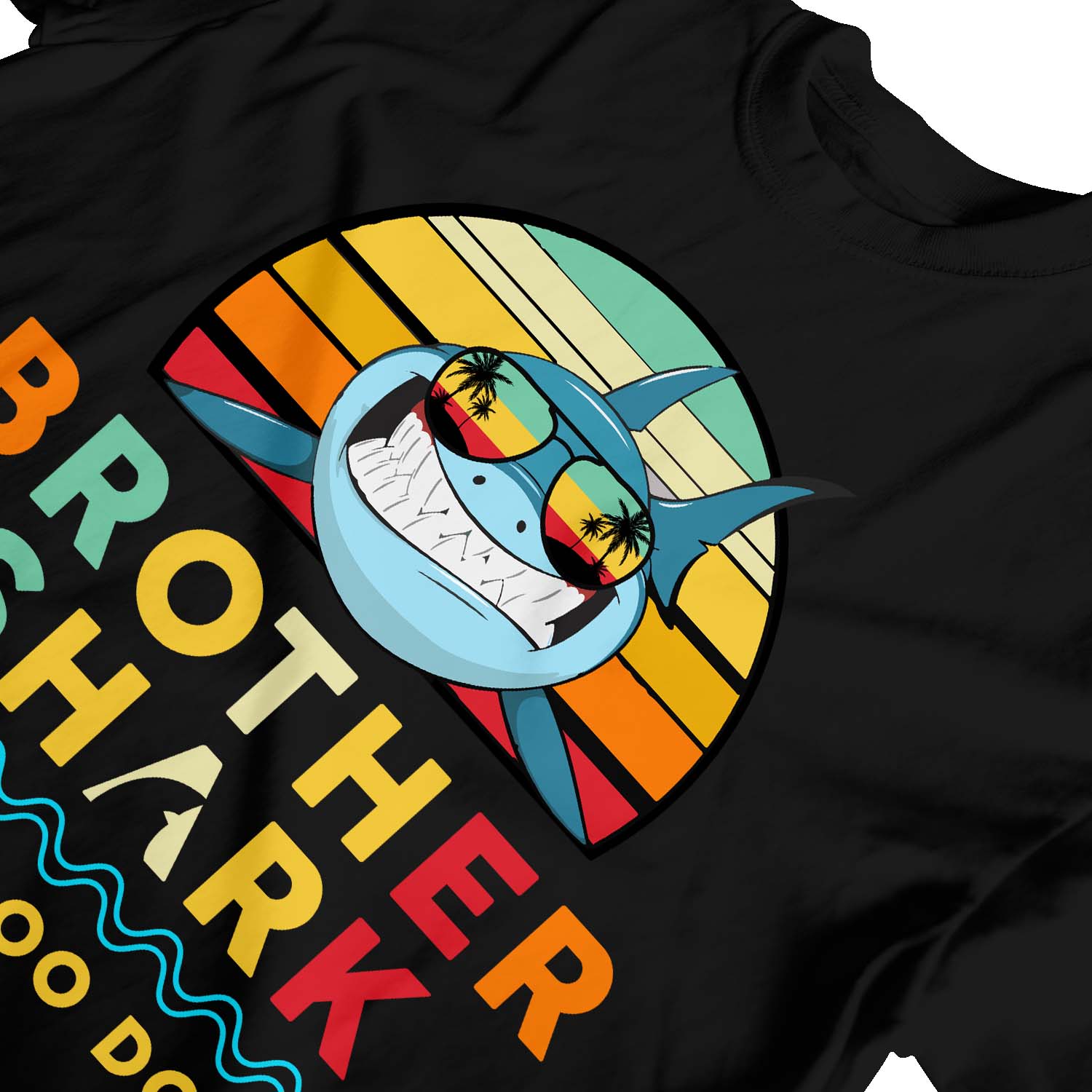 1Tee Kids Boys Brother Shark T-Shirt - Picture 8 of 15