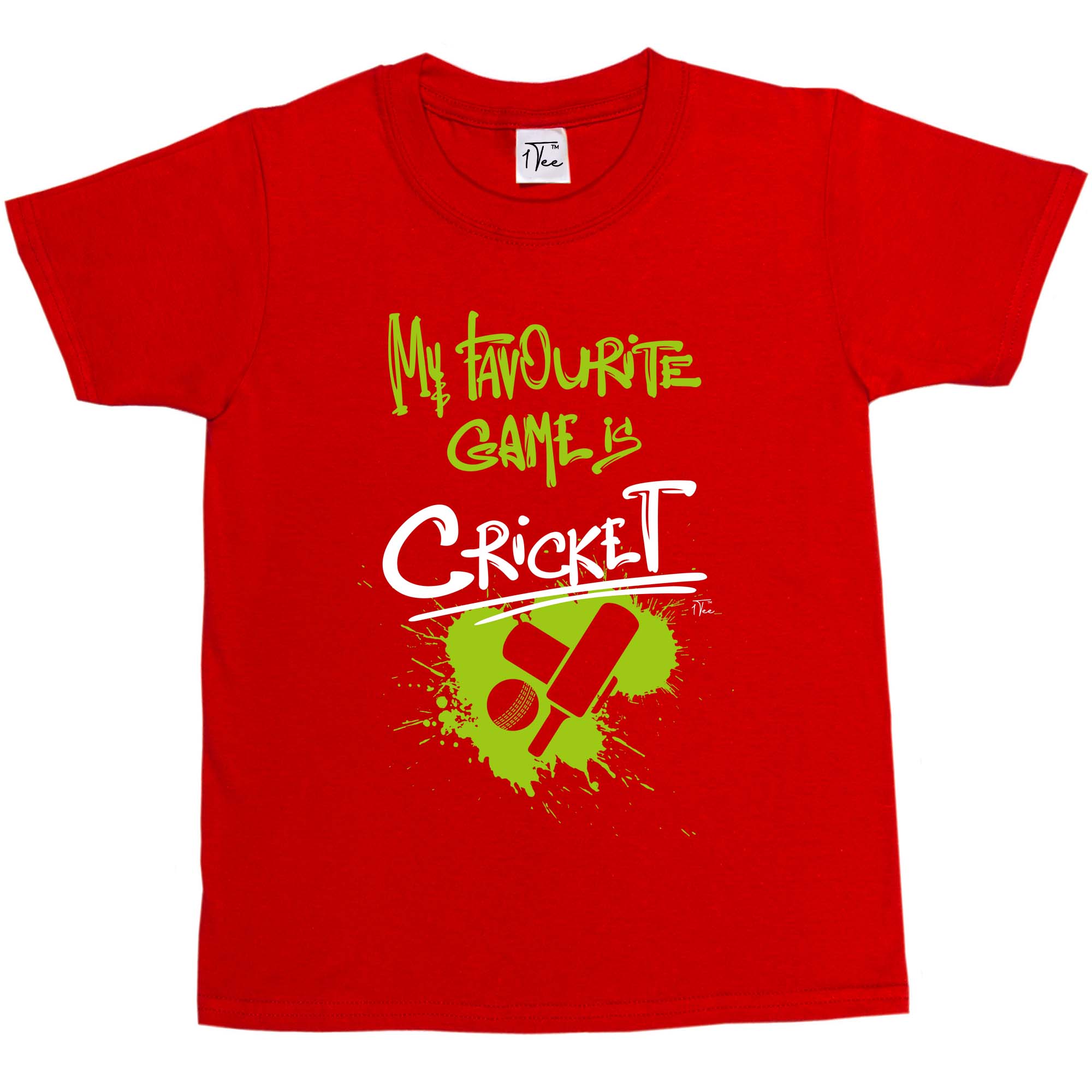 1Tee Kids Boys My Favourite Game Is Cricket T-Shirt | eBay