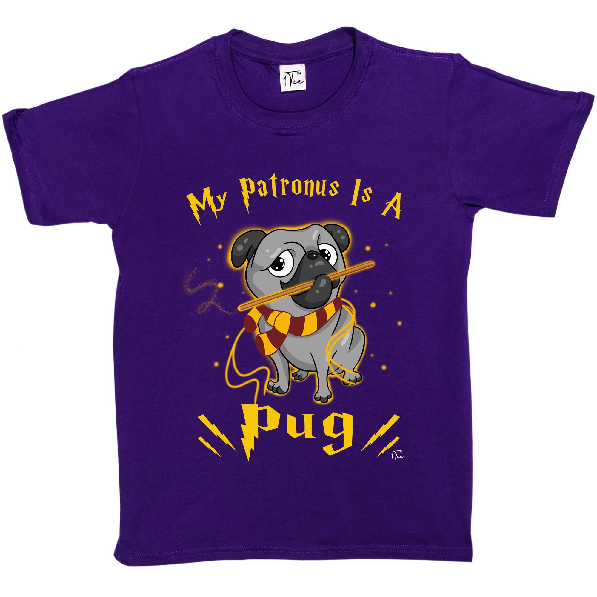 1 T-Shirt Kinder Mädchen Mein Patronus ist ein Mops Hund - Bild 16 von 25