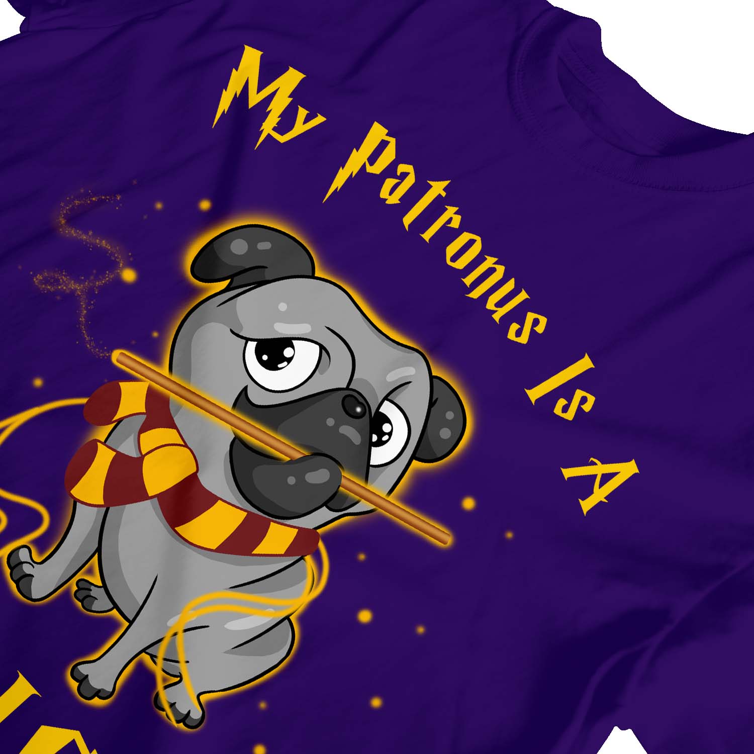 1 T-Shirt Kinder Mädchen Mein Patronus ist ein Mops Hund - Bild 18 von 25