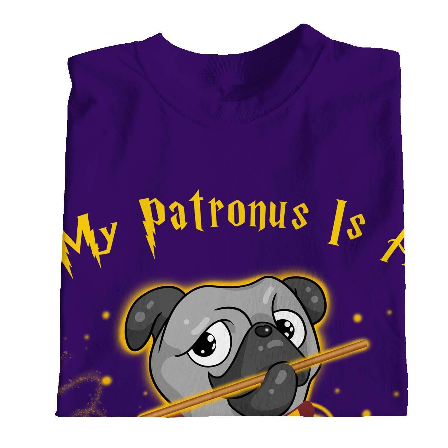 1 T-Shirt Kinder Mädchen Mein Patronus ist ein Mops Hund - Bild 19 von 25